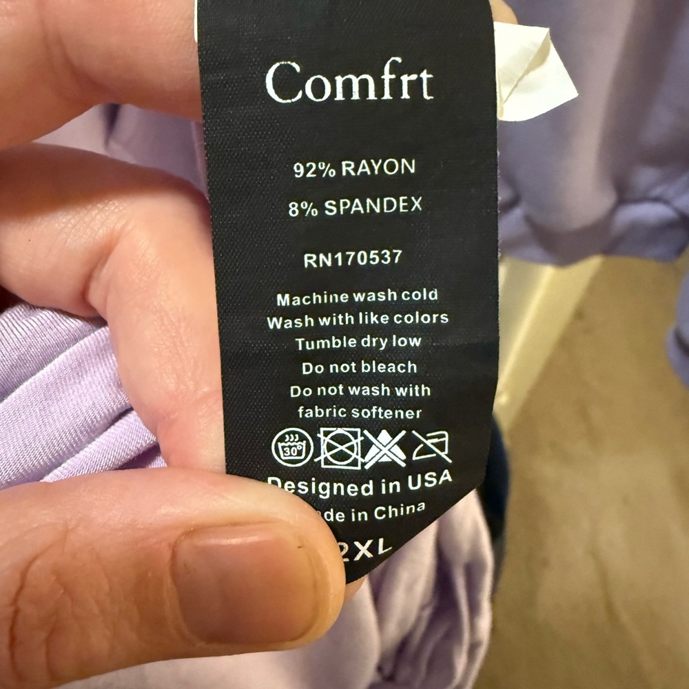 Comfrt Pastel Purple Full Zip Hoodie - Picture 9 of 11